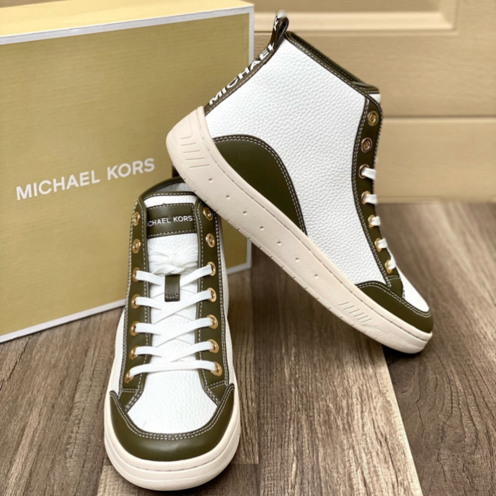 Michael Kors Sheia High Top Sneakers Olive Color - Picture 3 of 9